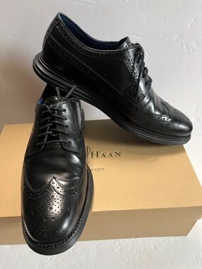 COLE HAAN 2013 Lunargrand Longwing Oxfords/Black 10M